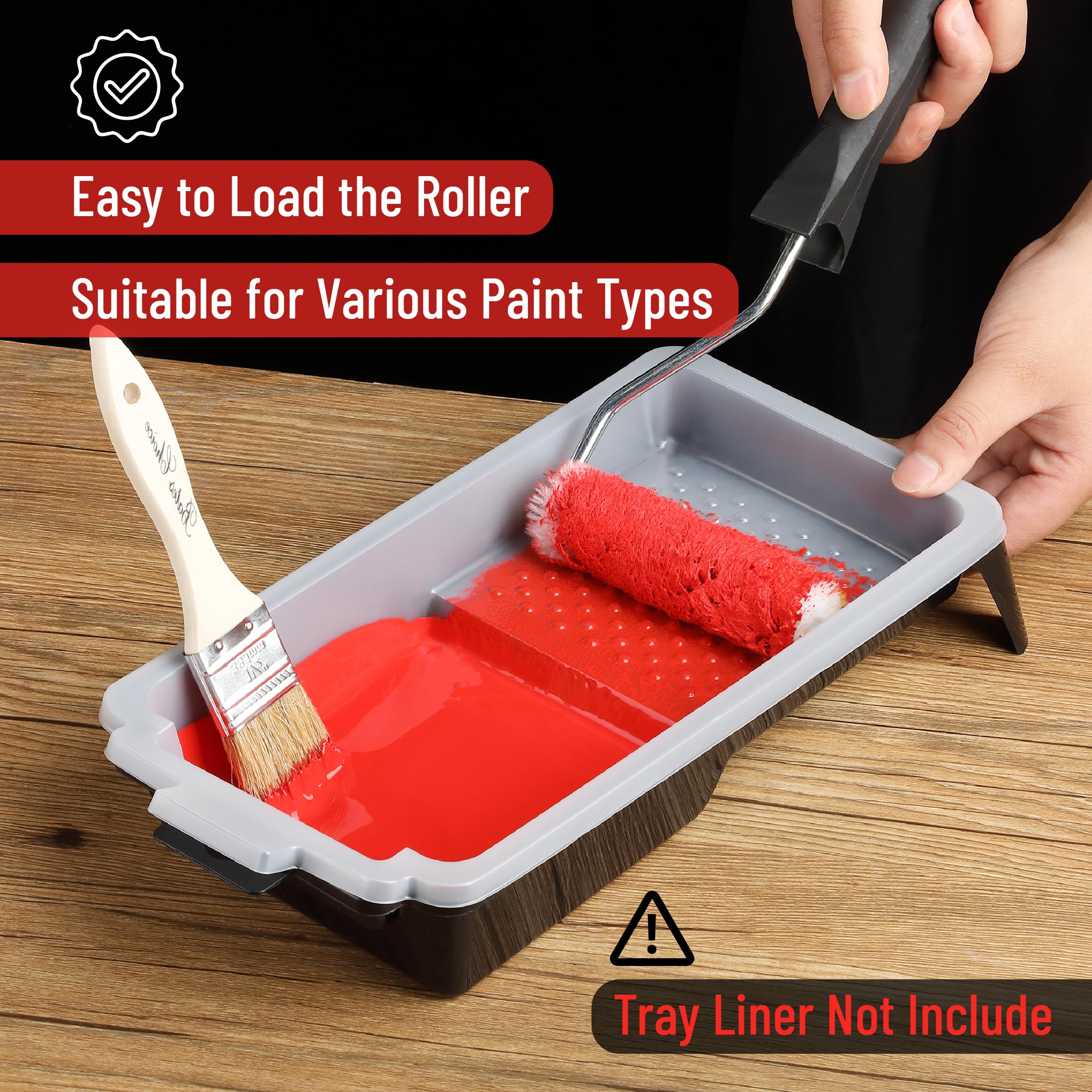 Bates- Paint Tray Liner, 4 Inch, 24 Pack, Paint Pans Trays, Plastic Paint Tray, Disposable Paint Tray, Paint Roller Tray, Paint Trays For Painting Walls, Roller Tray Liners, Paint Pan Liners