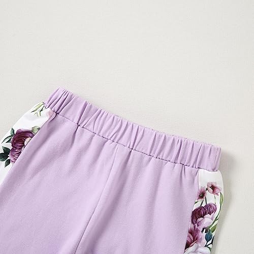 Miniatura 5 de YALLET Ropa para niñas pequeñas, trajes de otoño para niña, conjunto de 2 conjuntos de sudadera rosa