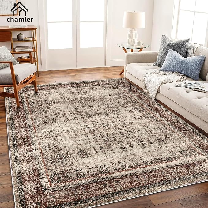 Amazon.com: chamler 6x9 Washable Area Rug Boho Medallion Distressed ...