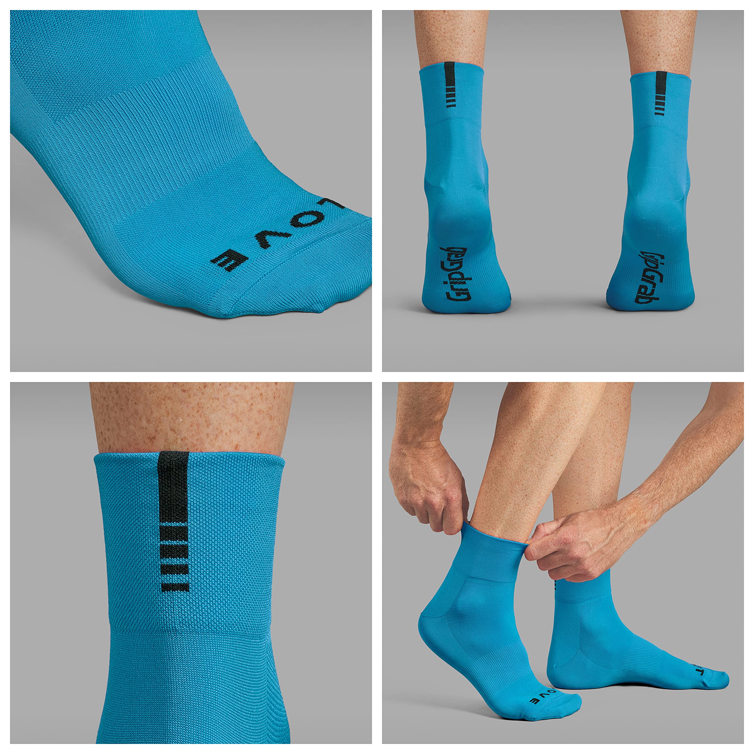 GripGrab Lightweight SL Performance letnie skarpety rowerowe, 1 sztuka i 3 pary, 2 długości, skarpety rowerowe, długie, krótkie