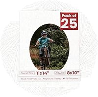 Vista 9 de Tapete de 11 x 14 pulgadas, corte biselado para fotos de 8 x 10 pulgadas, diseño de ante beige precortado, apertura de tablero ovalado, sin ácidos