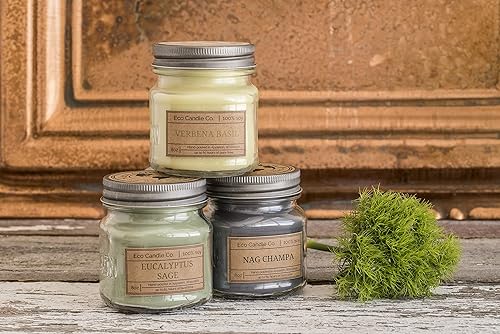 Miniatura 4 de ECO CANDLE CO. Vela reciclada, Sunshower, 26 oz. - Aromas de cítricos y almizcle - 100% cera de soja, sin plomo, etiqueta y tapa de papel Kraft,