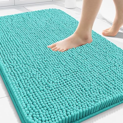 Miniatura 169 de Arotive Alfombras de Baño 30x20, Alfombras de Baño de Chenilla Shaggy Extra Suaves y Absorbentes, Lavables a Máquina con Respaldo de Goma