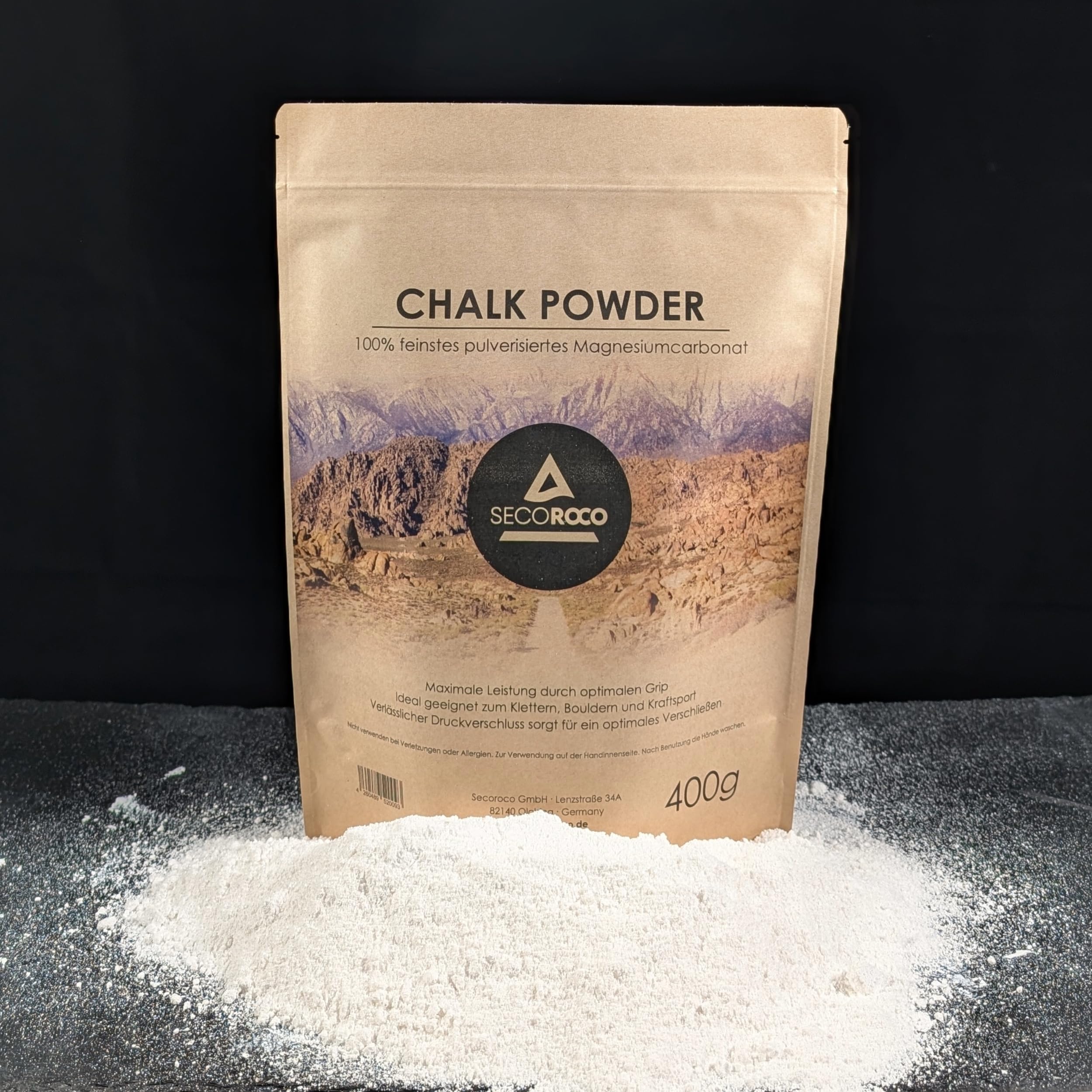 Chalk Powder 400 g – najdelikatniejszy węglan magnezu – idealny do wspinaczki, boulderingu, sportów siłowych i gimnastyki