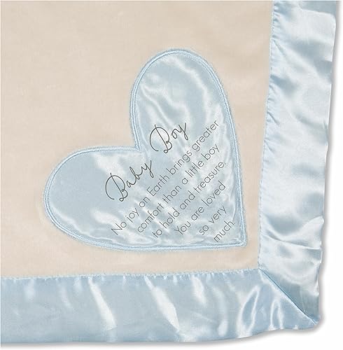 Pavilion - Manta de felpa real con borde de seda azul, 30 x 40 pulgadas