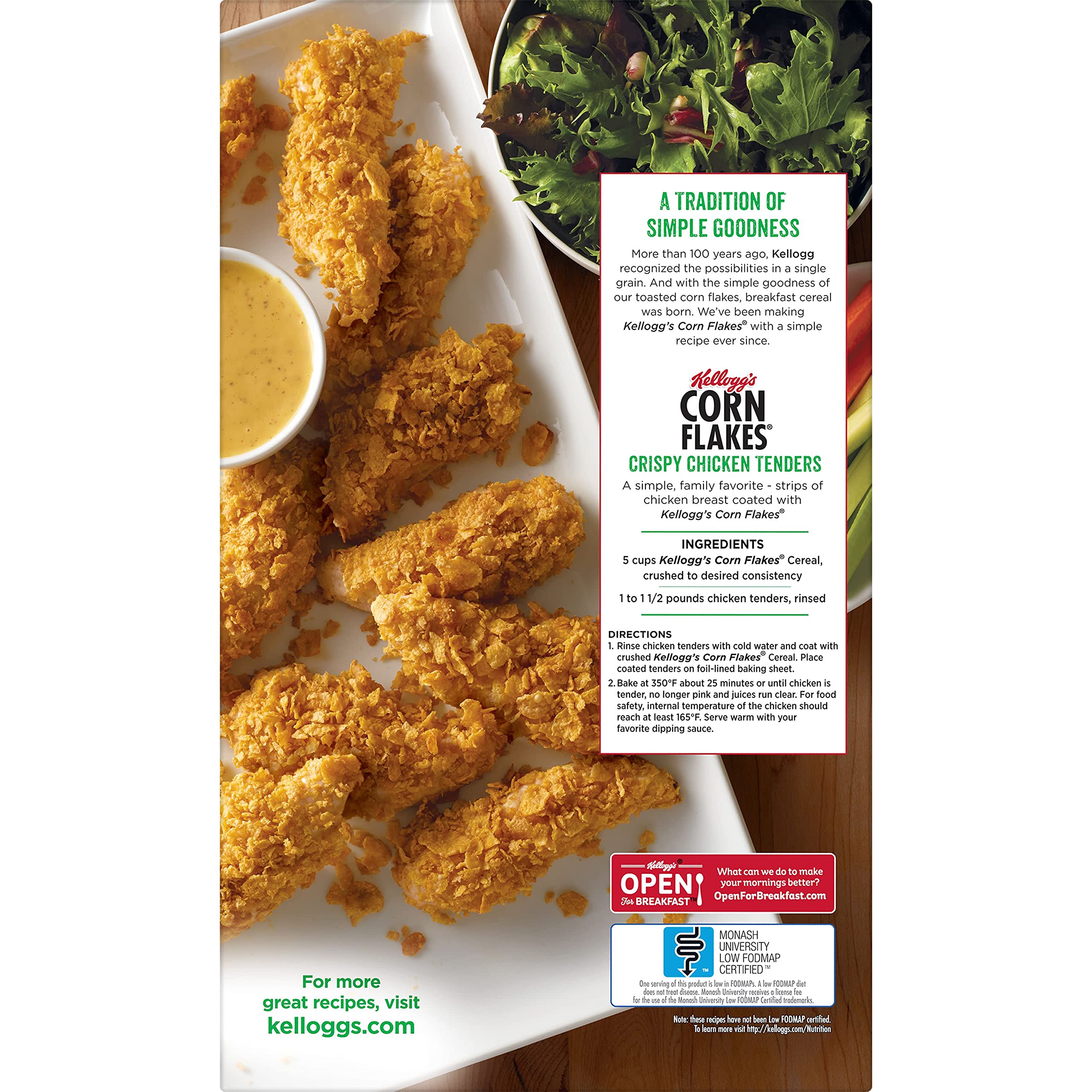 Kellogg’s Corn Flakes Breakfast Cereal, 8 Vitamins and Minerals