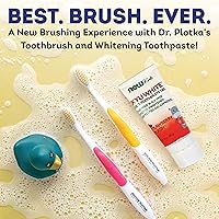 Vista 5 de MOUTHWATCHERS Kit de cuidado dental para niños: cepillo de dientes para niños, pasta de dientes sin flúor de fresa de 3 onzas, tablero de ajedrez