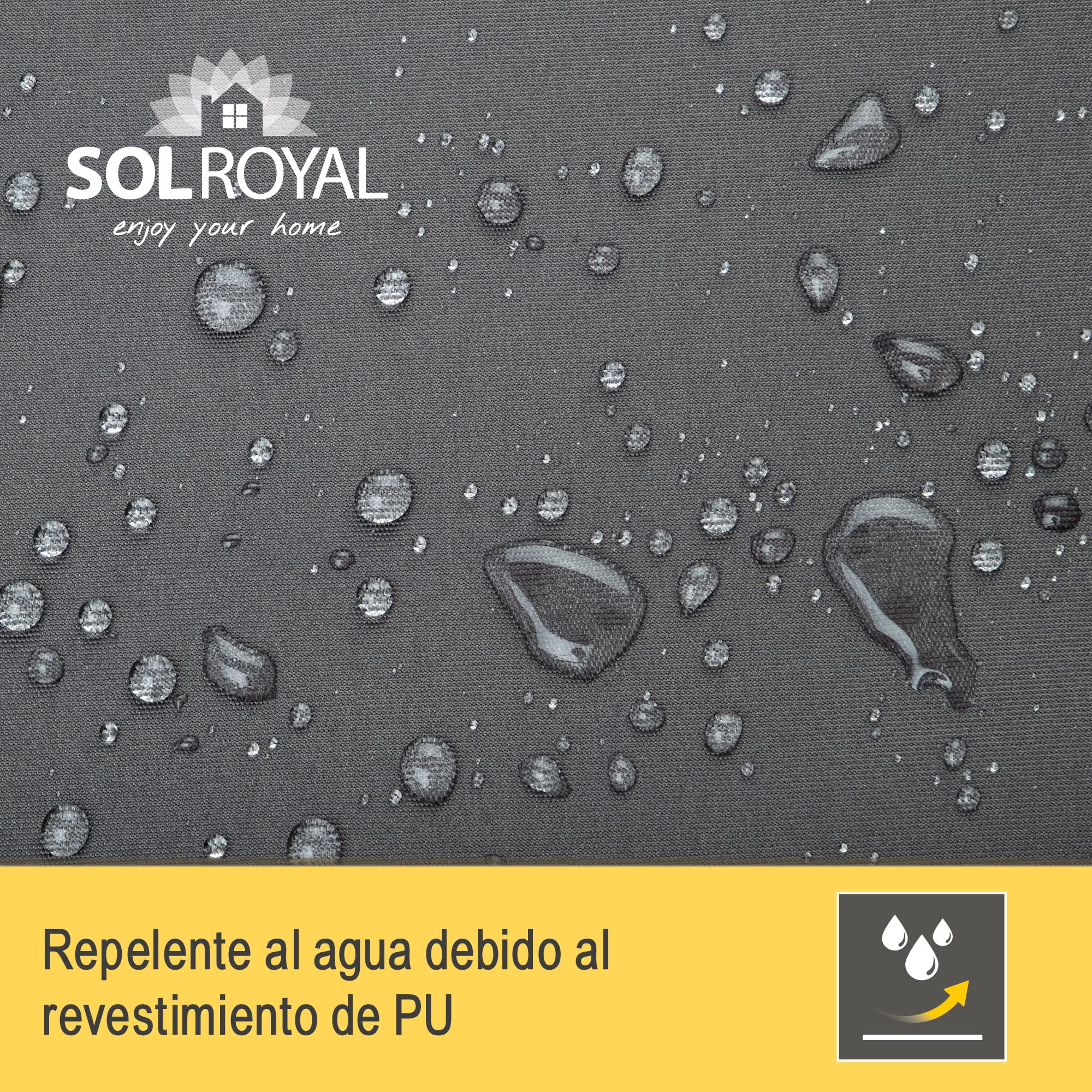 Sol Royal Malla ocultacion Mallas Protección Visual Balcon SolVision PB2 PES Pantalla Opaca 300x90 cm Antracita balcón privacidad con Ojales Cuerdas