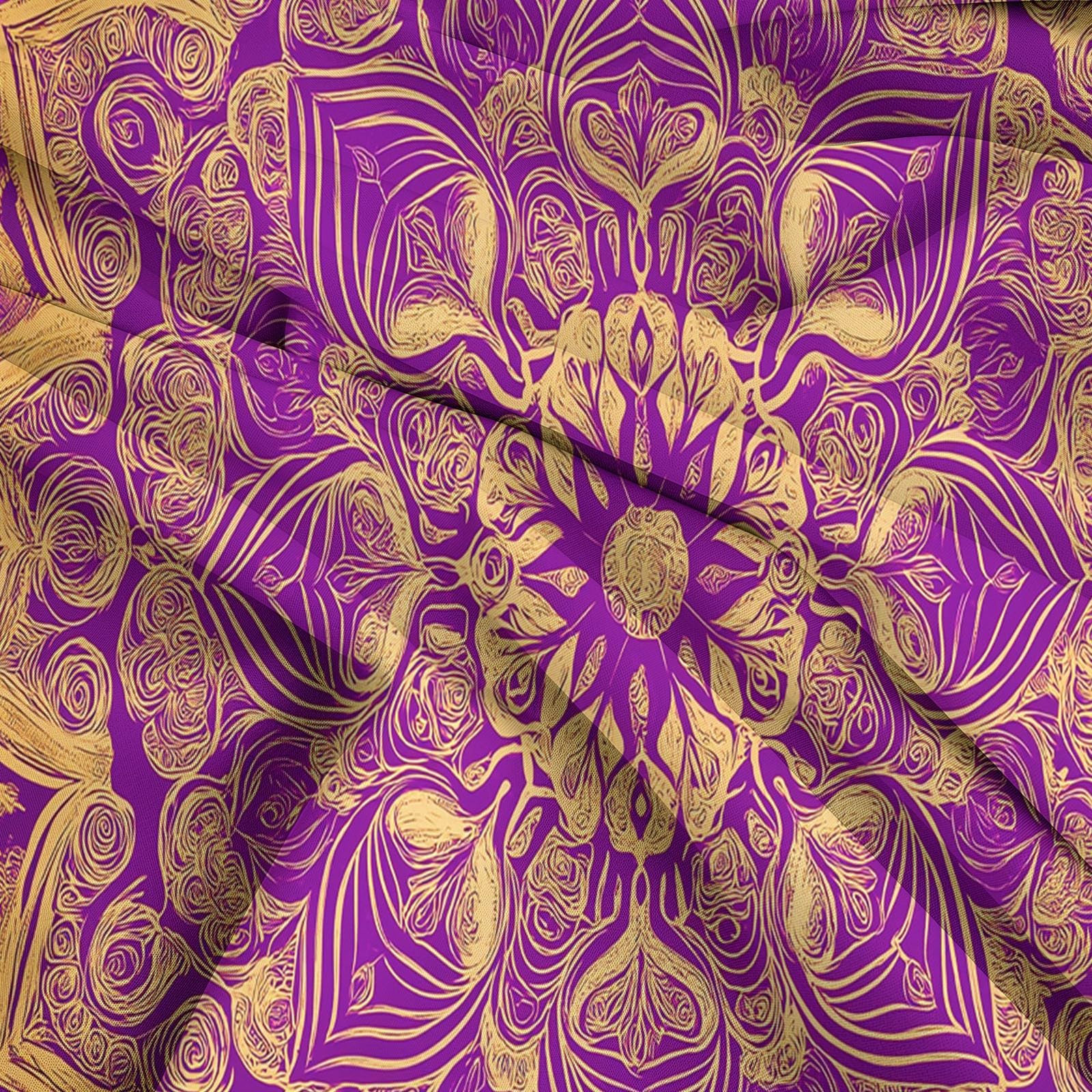 Pościel Geometryczny wzór Mandala Mikrofibra Miękka Ciemnofioletowa Poszwa na kołdrę Pościel 240 X 220 cm Dla Chłopców I Dziewcząt W zestawie 1 poszwa na kołdrę i 2 poszewki na poduszki
