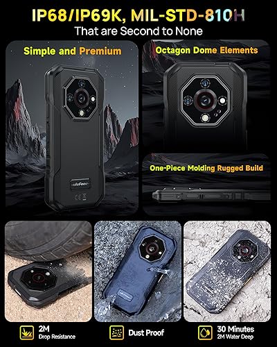 Miniatura 7 de Ulefone Armor X32 - Teléfono resistente desbloqueado, 12 GB + 128 GB MTK Helio G91, visión nocturna de 48 MP20 MP, 5500 mAh, pantalla Corning