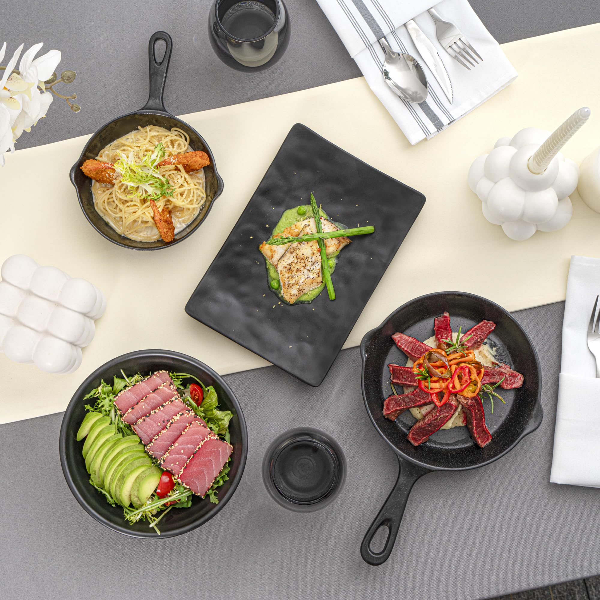 Restaurantware RWP0517B - Bandeja de melamina (rectangular, tamaño pequeño), melamina, medium