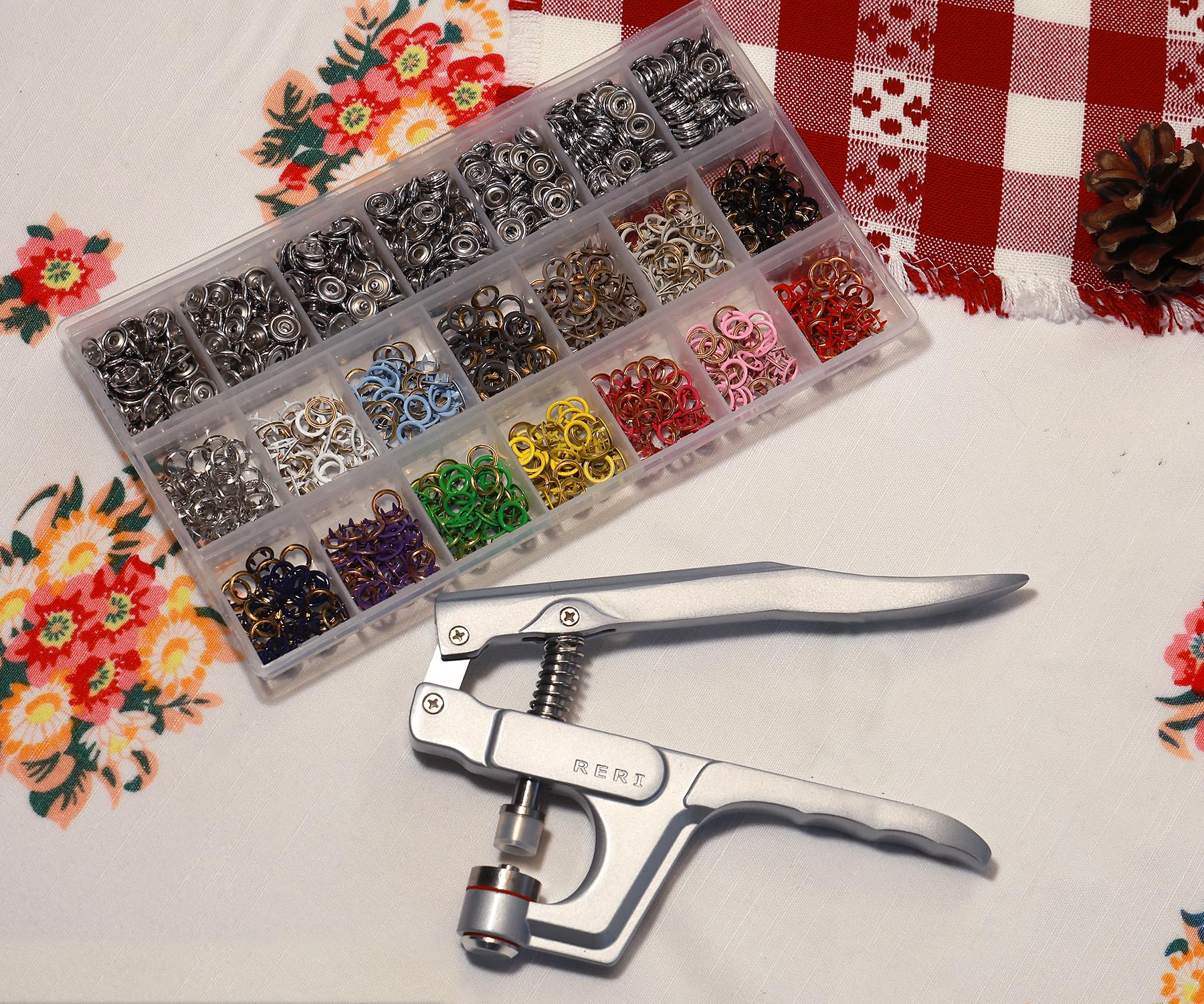 Ensemble de Boutons-pression Avec Pinces, Boutons-pression en Jersey Accessoires de Couture en Métal Boutons Boutons Pour Outils de Couture Jessey Snaps Pour Bricolage en Tissu, Sacs à Vêtements