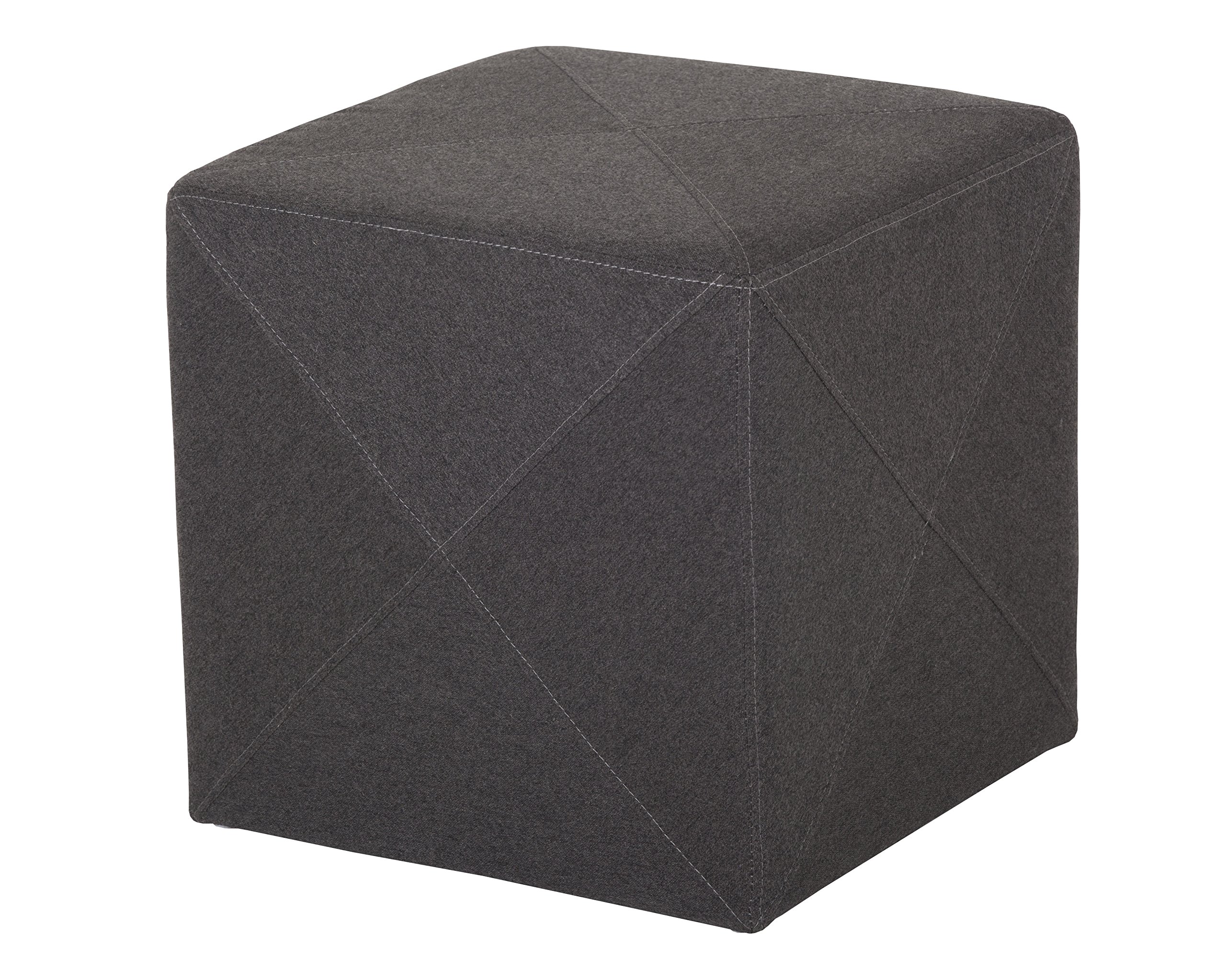 Sunpan Modern Urban Unity Ottomans, Dark Grey Fabric