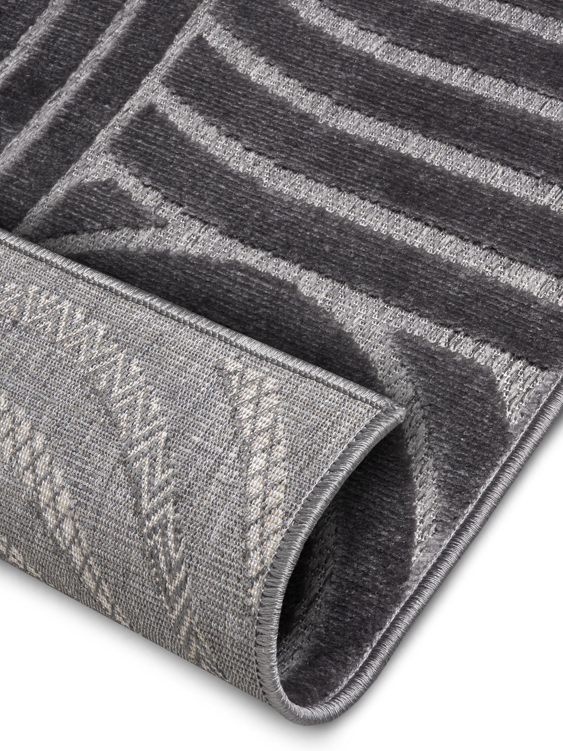Hanse Home Wave Design Living Room Rug, Flat Weave Modern, Scandinavian Boho Style, Geometric 3D Effect - Image 3