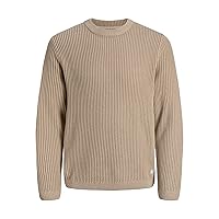 Jack & Jones Jjedover Knit Crew Neck SN, Raggio di Luna