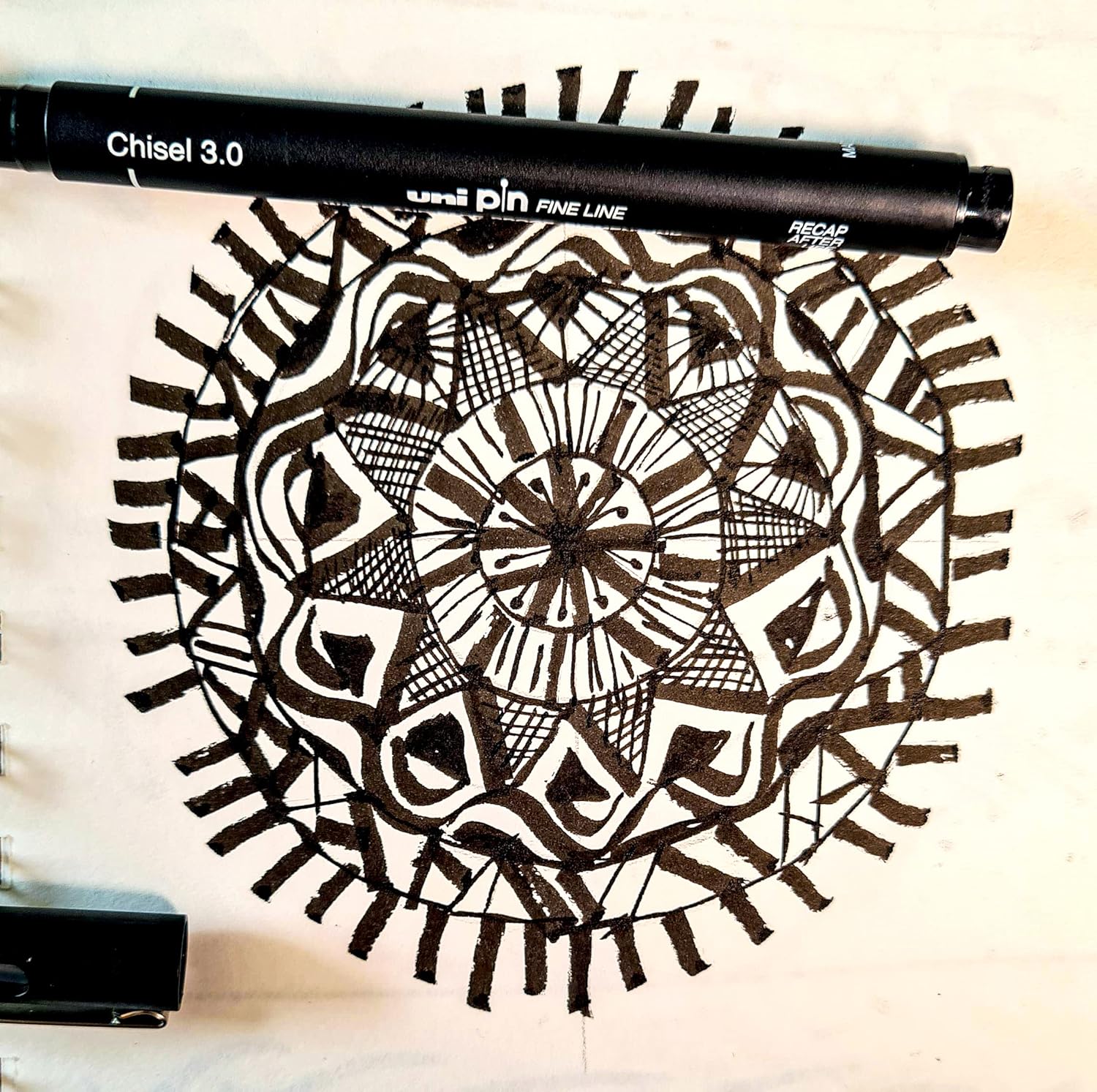 Uni-ball Calligraphers Choice 3 piece Uni-pin fineliner drawing pens, black