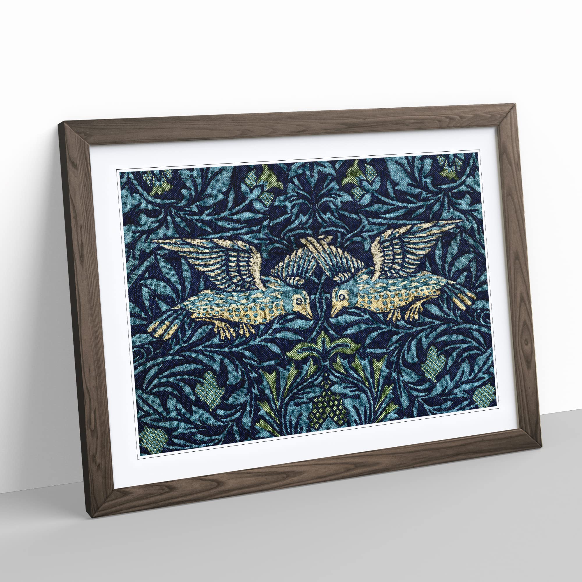 Birds & Flowers Pattern By William Morris Classic Painting Framed Wall Art Print - Image 3