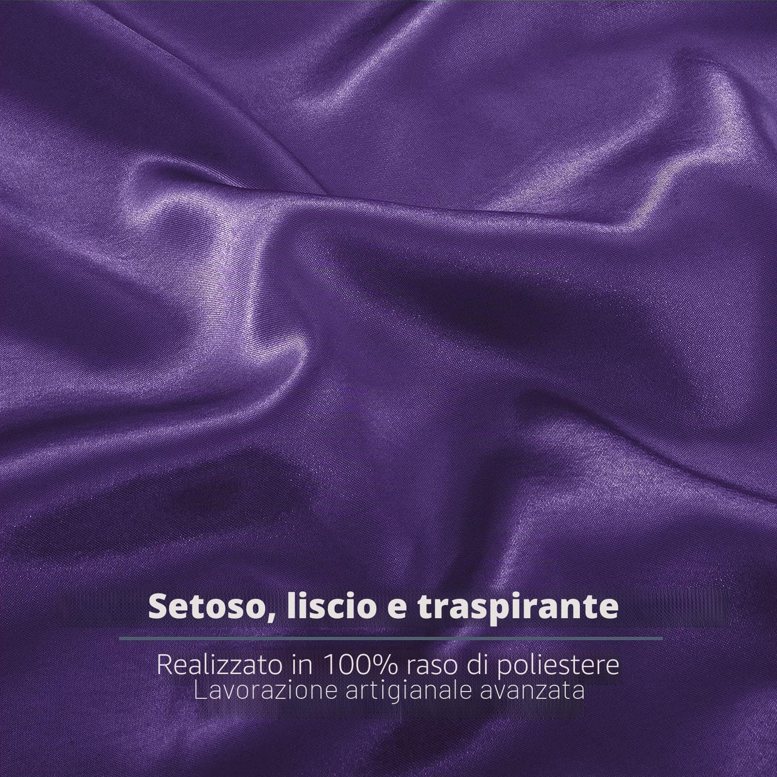 P Pothuiny Set di biancheria da letto in raso di lusso per letto king size, 6 pezzi, 1 lenzuolo con angoli profondi + 1 lenzuolo piano + 4 federe