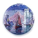 Mirror Small Fold Pocket Makeup Mirror Purple Cosmetic Mirror Handheld Variety Paul Signac Print Great Wedding Gift