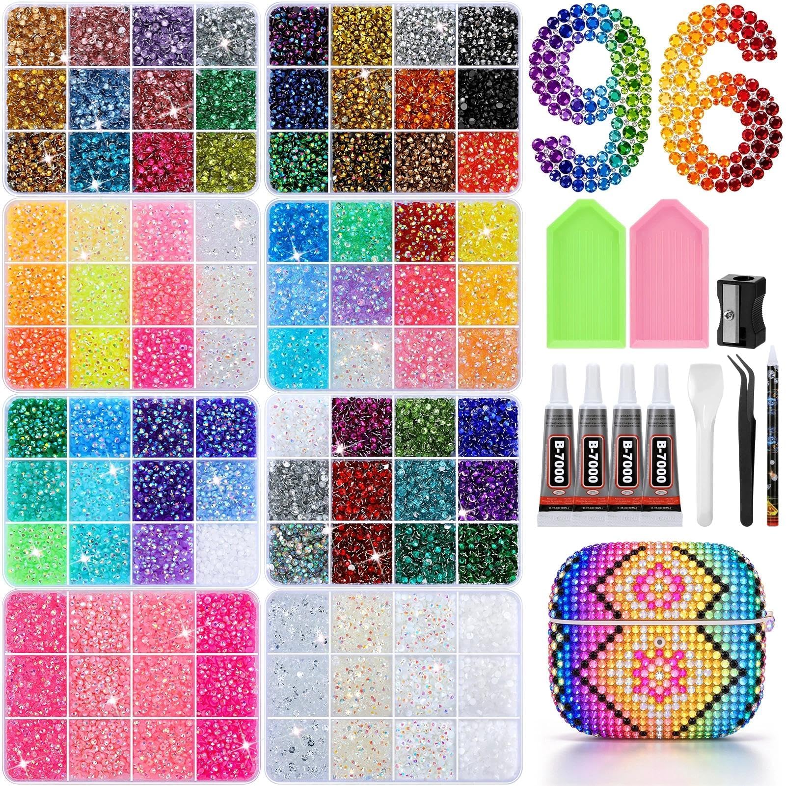 73 Colors 77000 PCS Resin Jelly Rhinestones Bedazzling Kit for DIY Crafts | 3mm Flatback…