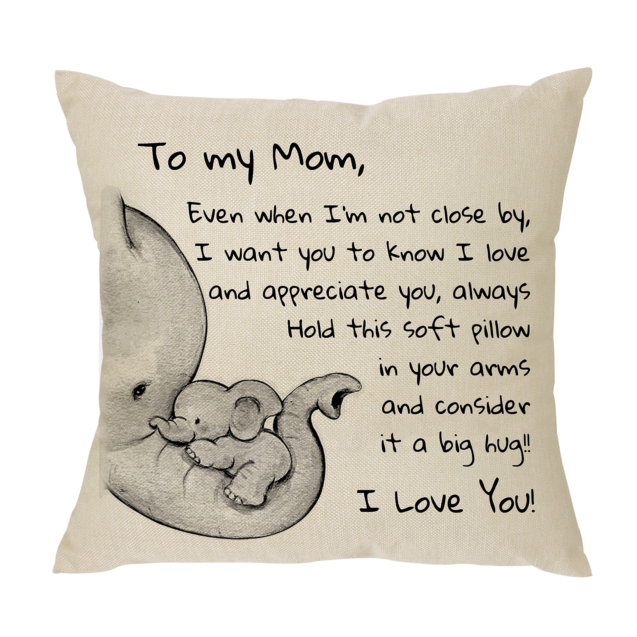 Housse coussin maman finition haut de gamme textile doux imprimé élégant