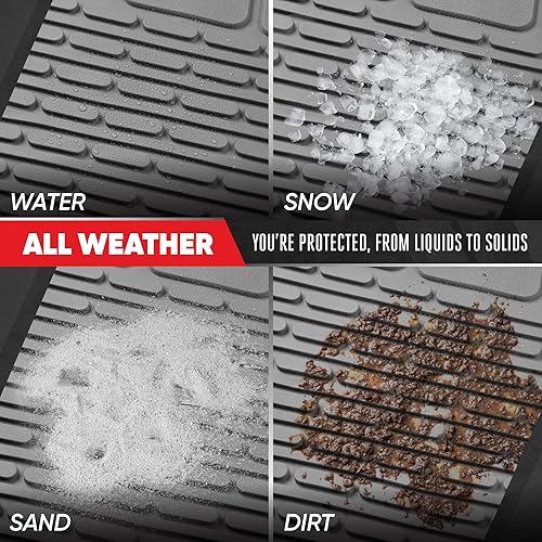 Miniatura 10 de Tapete de caucho para vehículo, tapete para área trasera, protección contra todo tipo de clima, diseño universal para camiones, automóviles, sedán,