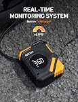 Compresseur d'air pour pneus AstroAI 12V DC, pompe à pneus numérique 150 PSI avec manomètre, grand écran LCD, préréglage intelligent et arrêt automatique, pour pneus de voiture, moto, vélo
