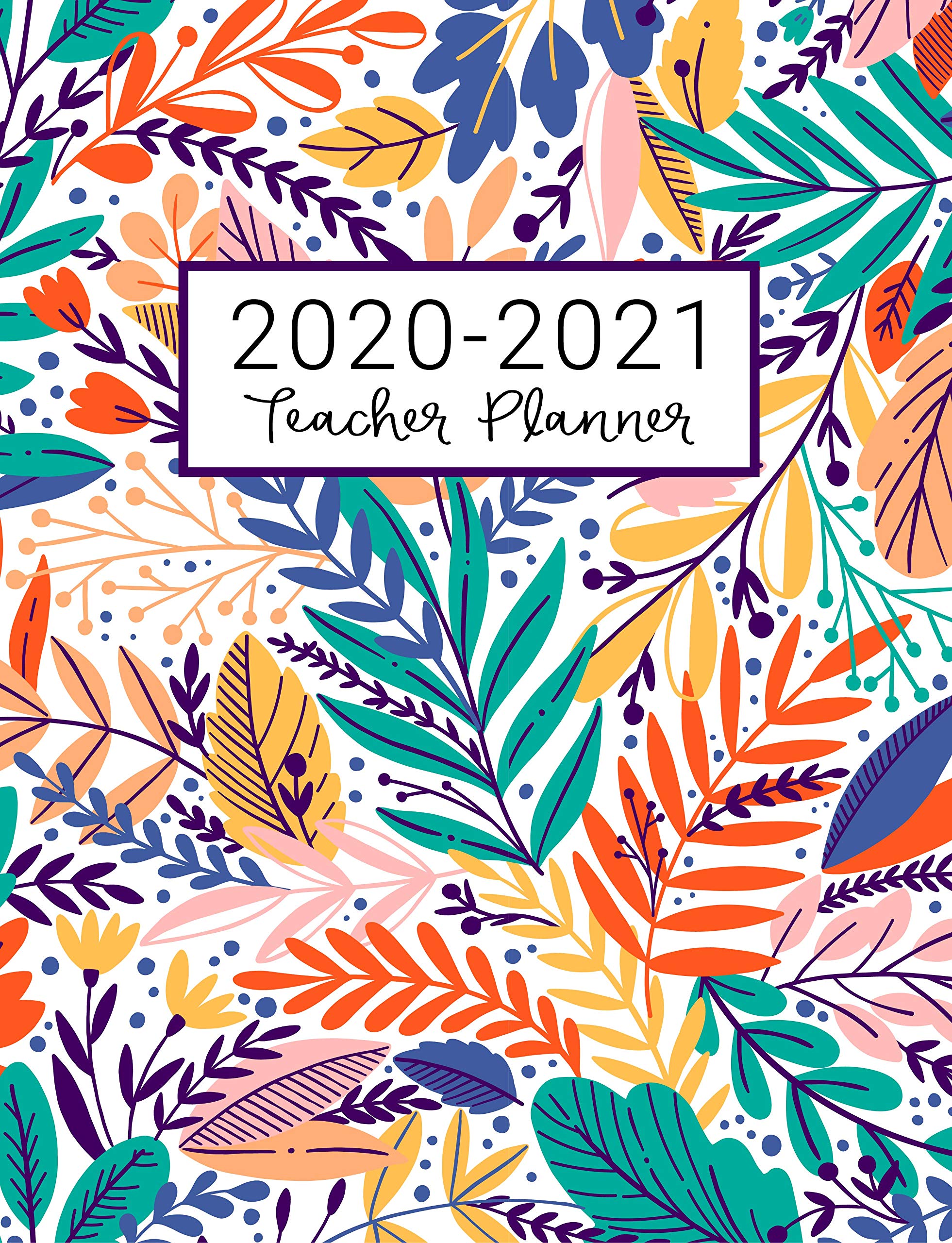 Teacher Planner: Lesson Plan for Class Organization | Weekly and Monthly Agenda | Academic Year August - July | Light Tropical Floral Print (2025-2026)