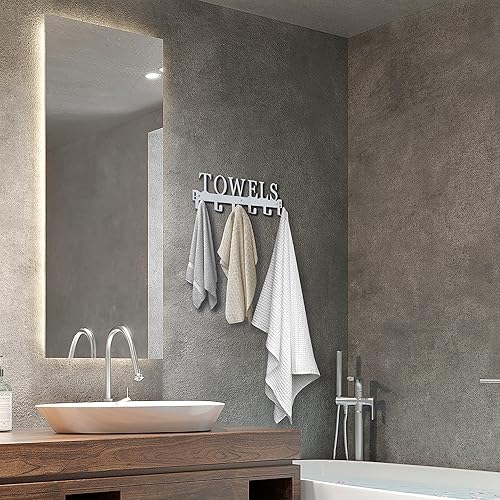 Miniatura 5 de Ganchos para colocar sobre la puerta, toallero para baño, ganchos para toallas de baño, colgador de toallas de baño para dormitorio, cocina,