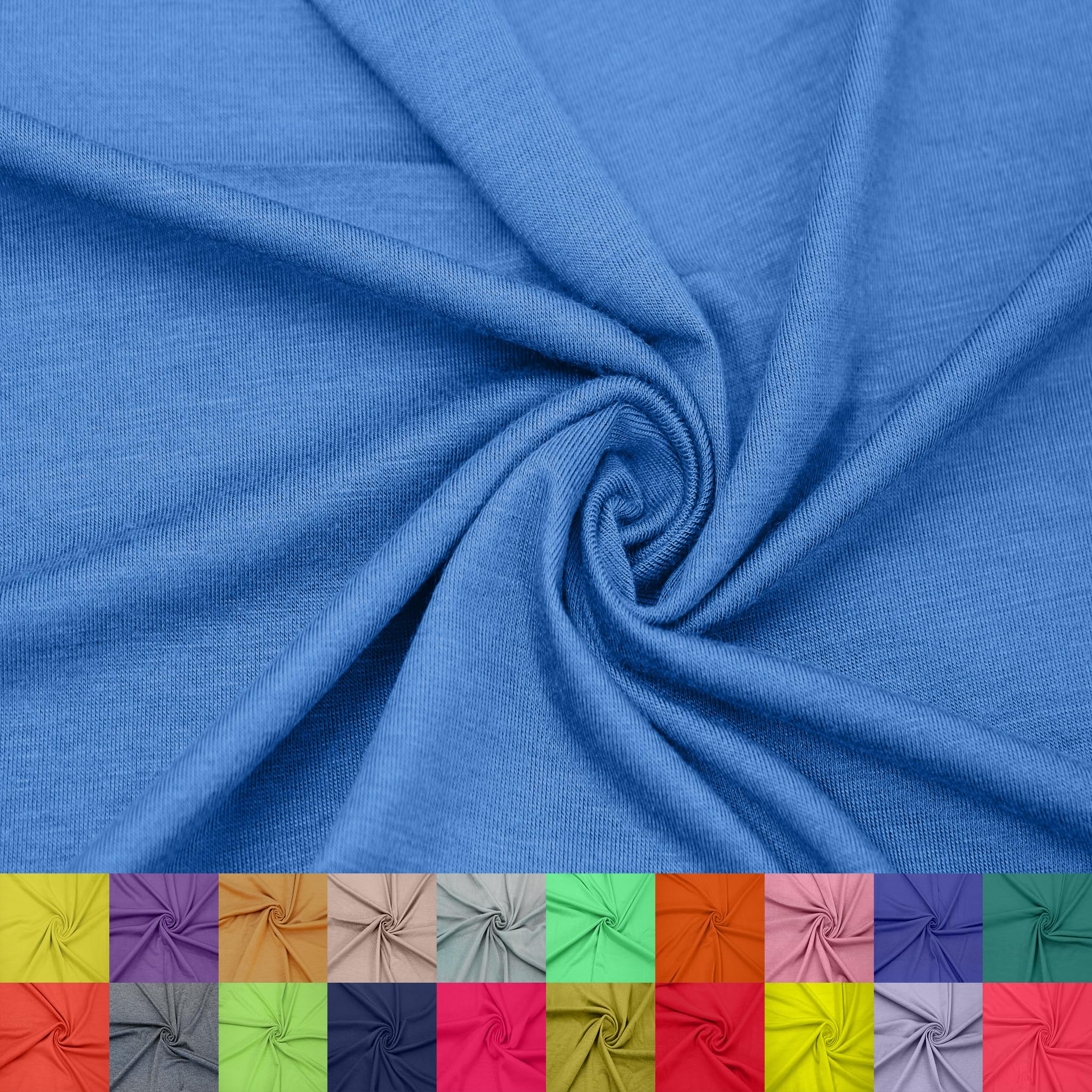 60" Wide Rayon Spandex Jersey Knit Fabric by The Yard - 4-Way Stretch, 200GSM, Medium Weight -Soft & Breathable - Apparel, Accessories, Maternity & Decorations — view 122