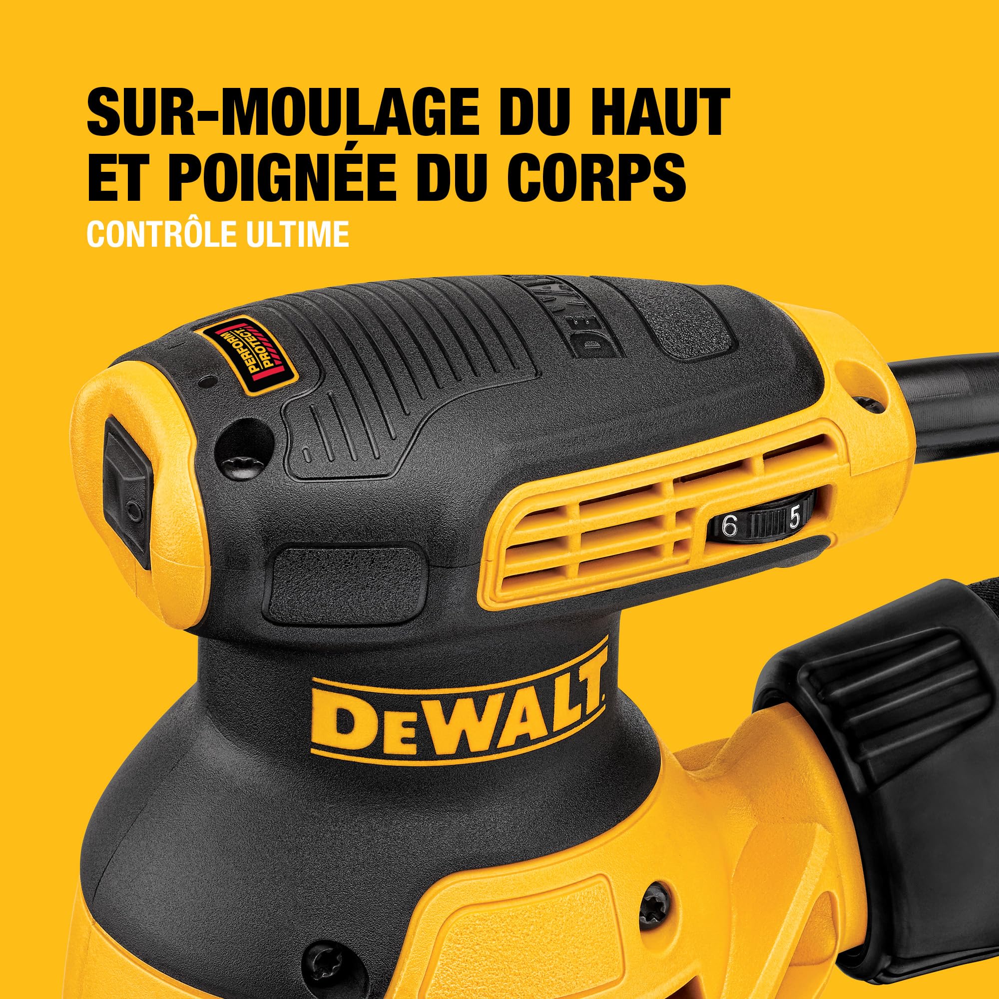 DEWALT Ponceuse excentrique filaire, 280W, 125 mm, DWE6423-QS