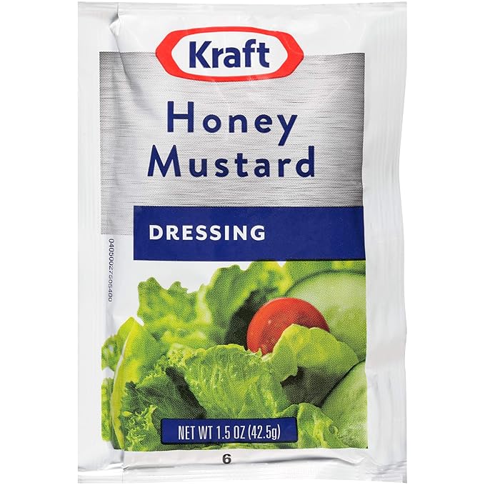 Kraft Honey Mustard Salad Dressing Single Serve (60 ct Casepack, 1.5 oz Packets