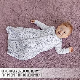 Baby Sleep Sack 1.0 TOG, Organic Cotton Baby Wearable Blanket with Two-Way Zipper, Swaddle Transition Baby Sleeping Bag, All-Season Sleep Sack for Newborn Infant Toddler Boy Girl, 2-Pack, 18-24 Month