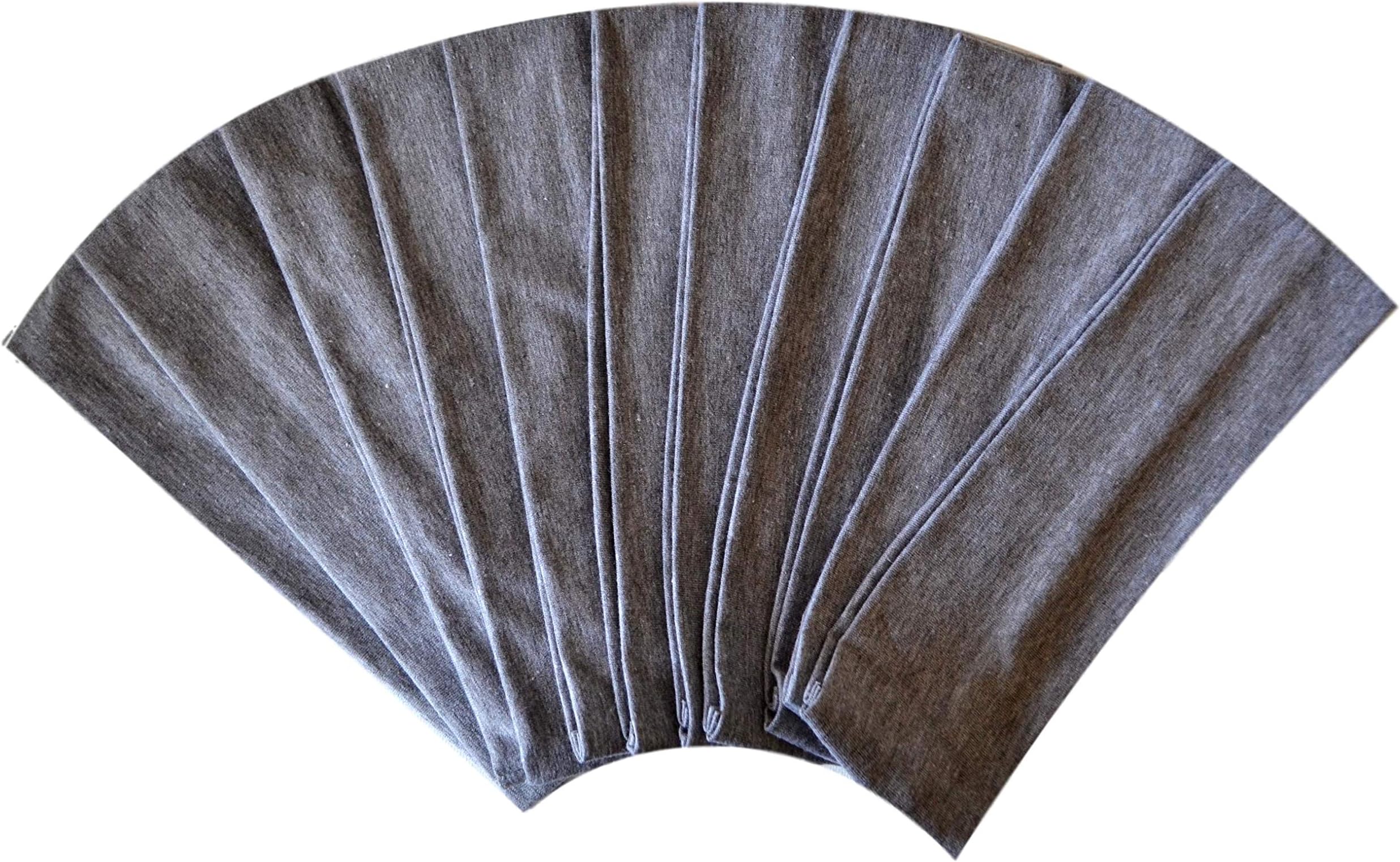 1 Dozen 2.5 inch Cotton Soft and Stretchy Headbands Funny Girl Designs (Official Funny Girl Athletic Gray)