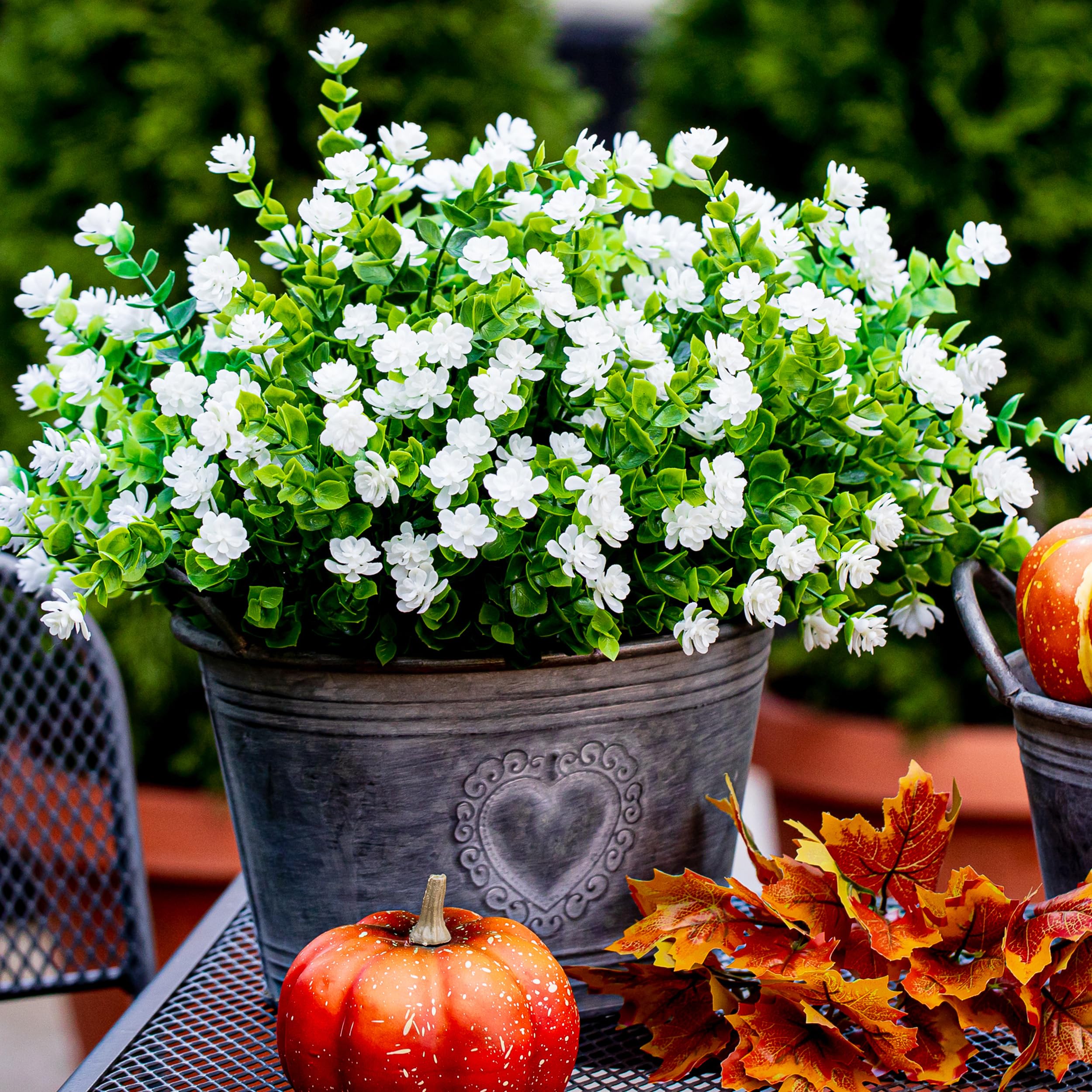 Nrmrq Offres Hebdomadaires Plantes Artificielles D'Automne Décoration De Jardin Maison Style Rural Décoration Extérieure D'Automne Plantes Vertes Simulées