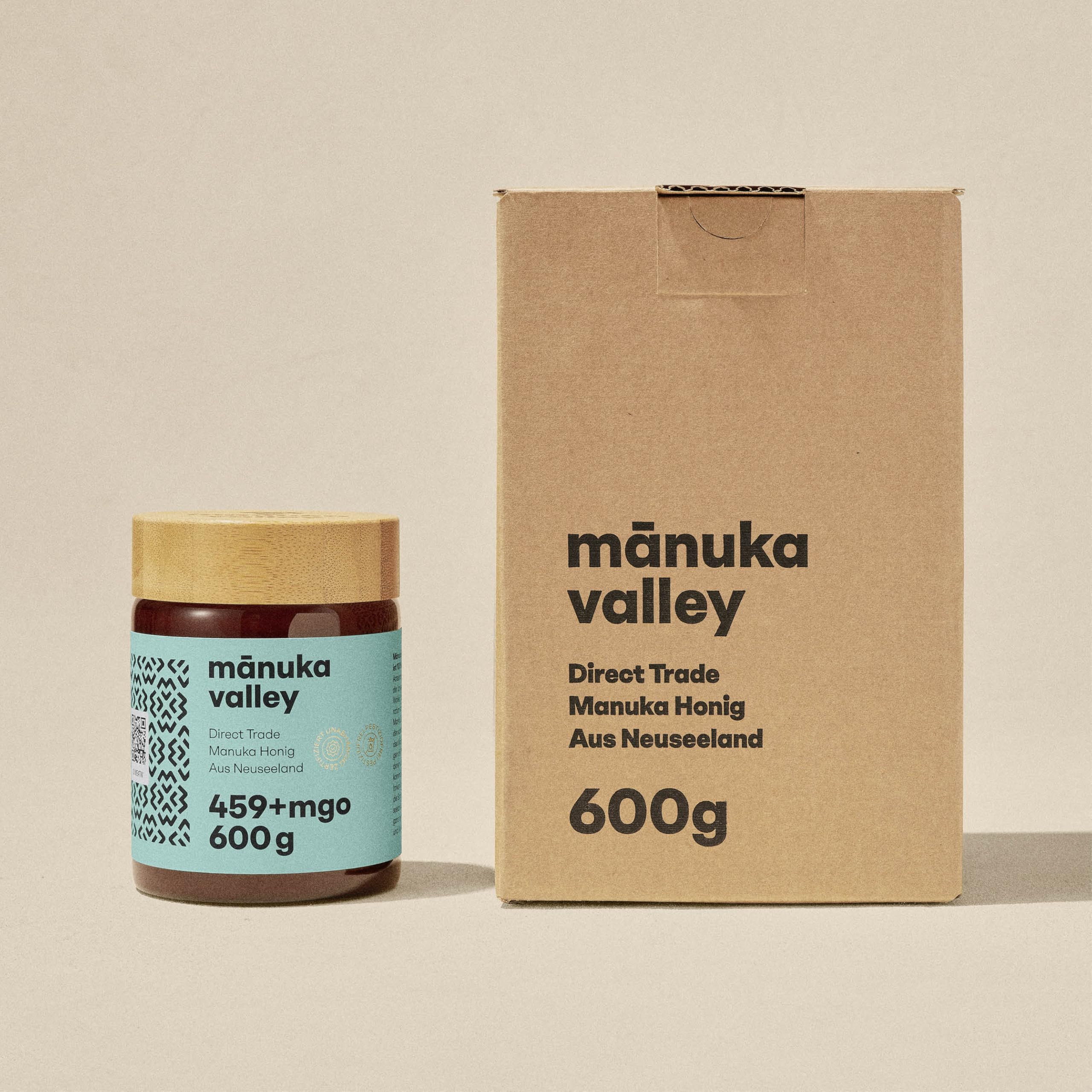 MANUKA VALLEY – Manuka Honig mit 459+ MGO im Glas. 600 g. Laborgeprüft und zertifiziert – 100 % natürlicher Manuka-Honig aus Neuseeland. Cremig, zart und mit subtiler, erdiger Note