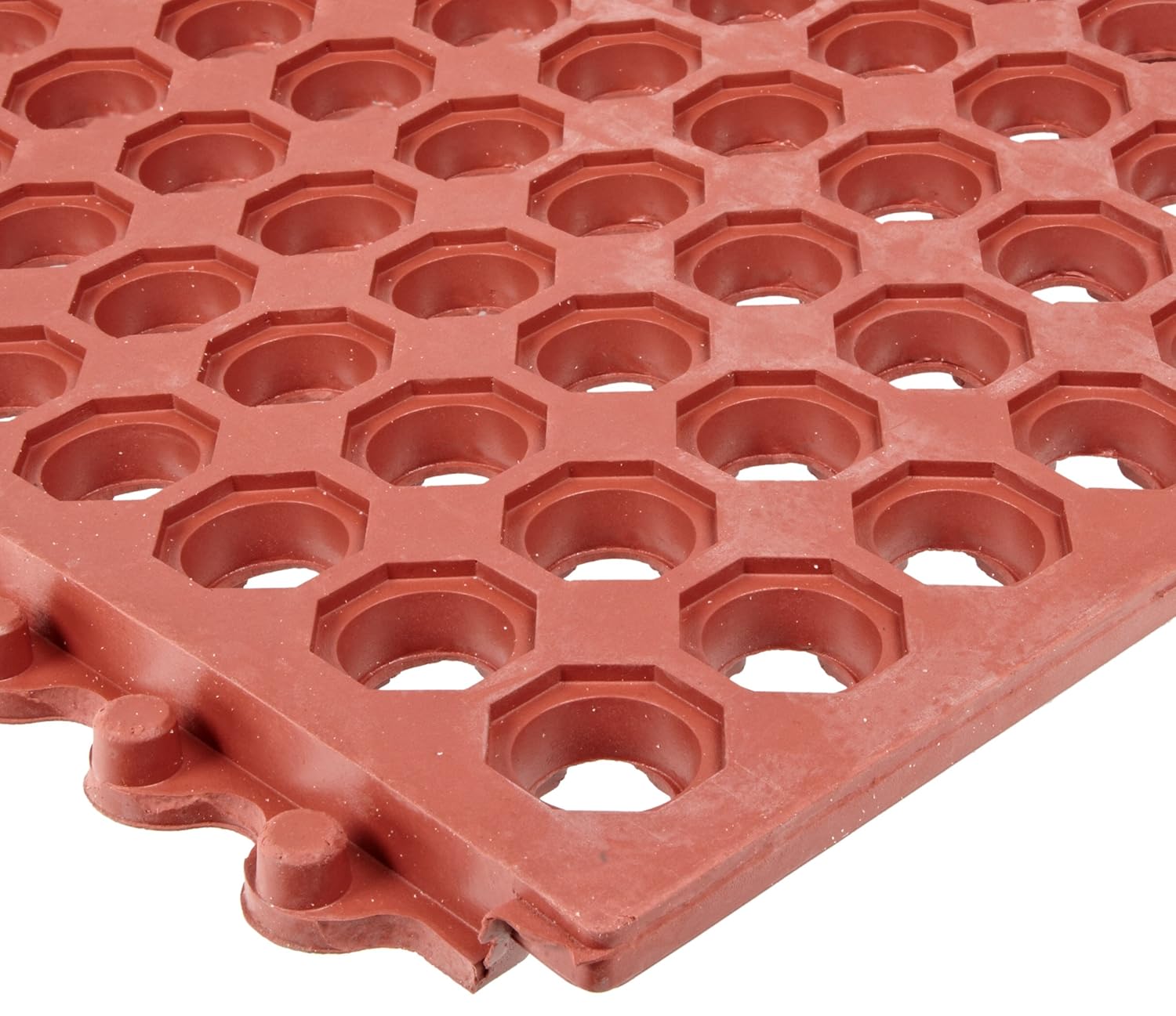 NoTrax T56 Ultra Mat Max Rubber Safety/Fatigue Mat, for Wet or Greasy Areas, 3' Width x 3' Length x 3/4 Thickness, Red