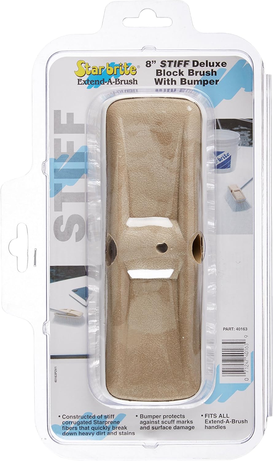 Best Cyber Monday 🔥 STAR BRITE Premium Stiff Bristle 8 Brush Head W/Bumper - Dual Connections Fit Either Standard 3/4 Threaded Poles or Extend-A-Brush Handles (Coarse) (White) (040163) Exclusive Special STAR BRITE Premium Stiff Bristle 8 Brush Head W/Bumper - Dual Connections Fit Either Standard 3/4 Threaded Poles or Extend-A-Brush Handles (Coarse) (White) (040163)