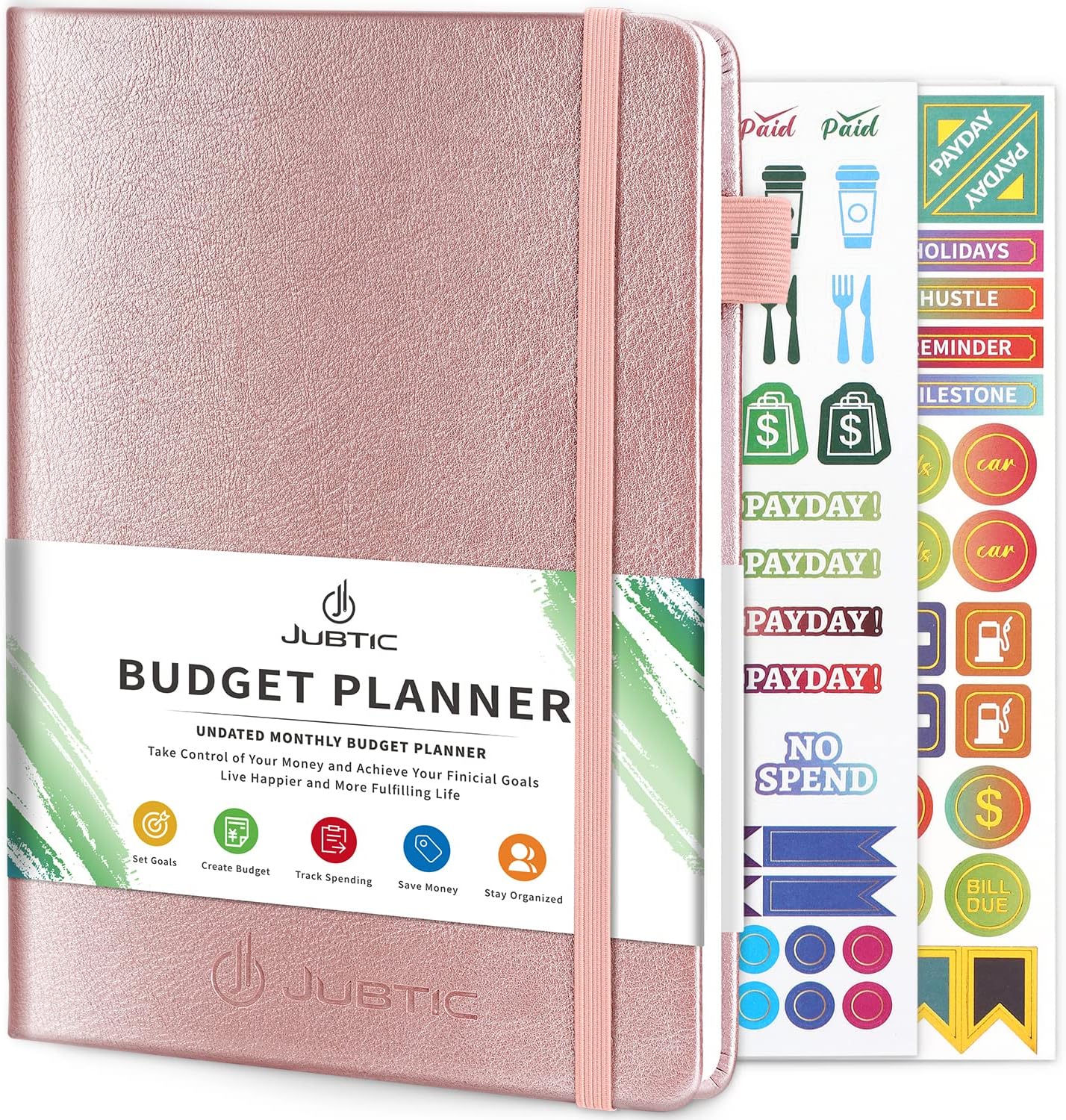 JUBTIC Budget Planner & Monthly Bill Organizer 12 Month