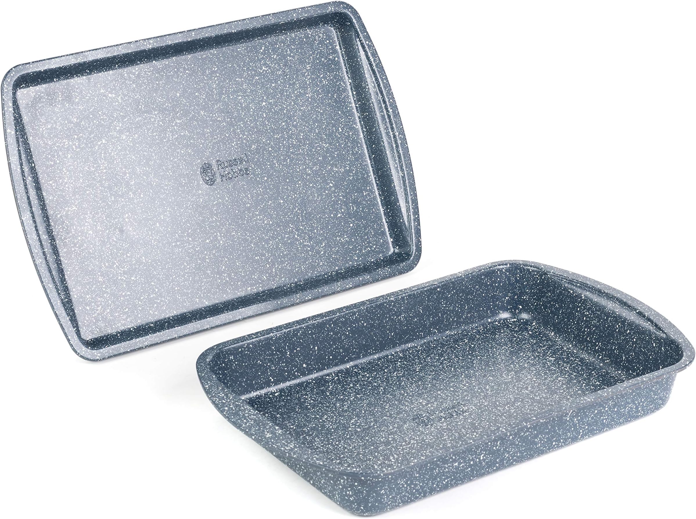 Pyrex AsimetriA Metal Easy-Grip Rectangular Roaster 35x27 Cm, Earth, Brown, 3