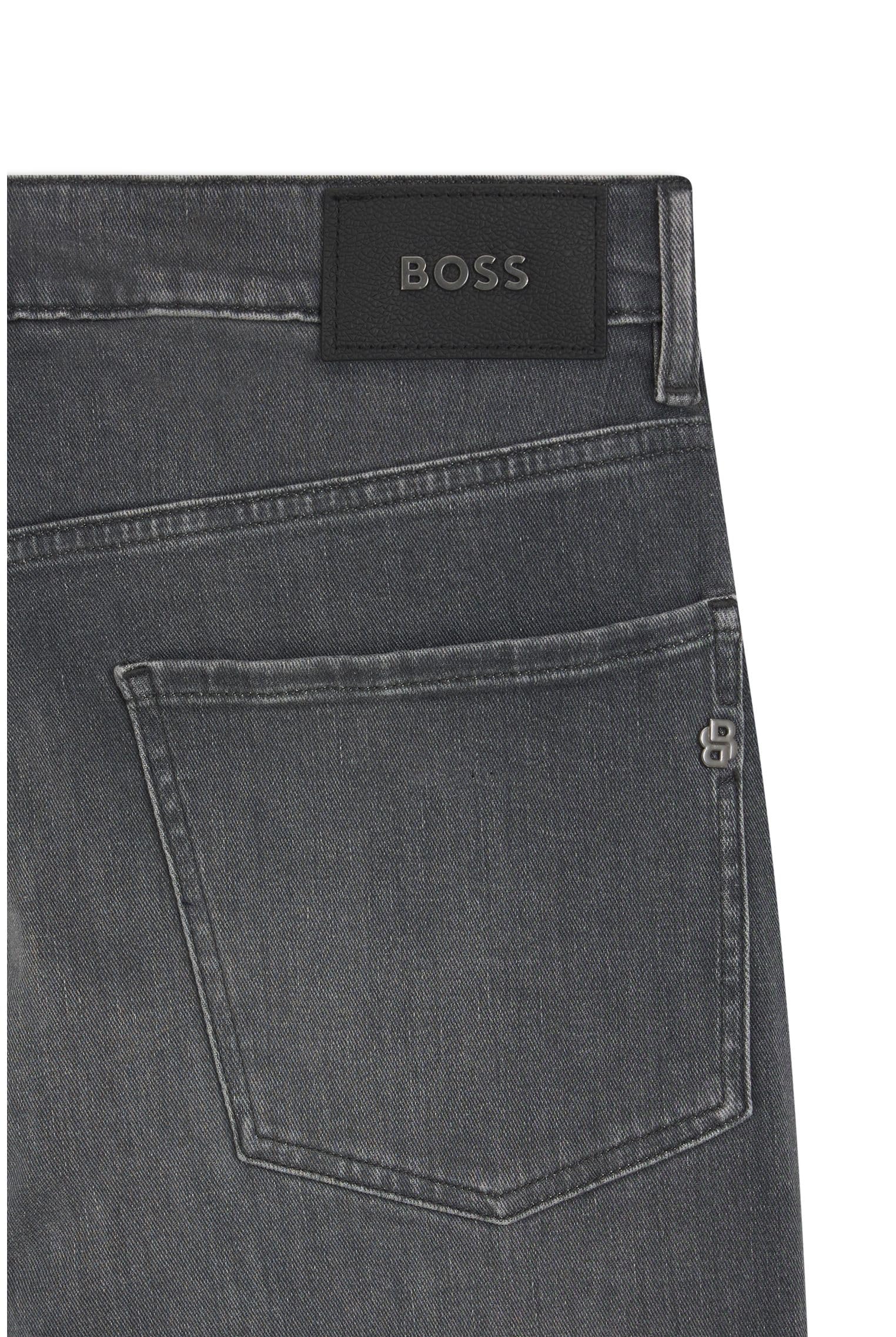 Boss Maine Regular-fit Jeans Aus Grauem Stretch-Denim – Bild 6