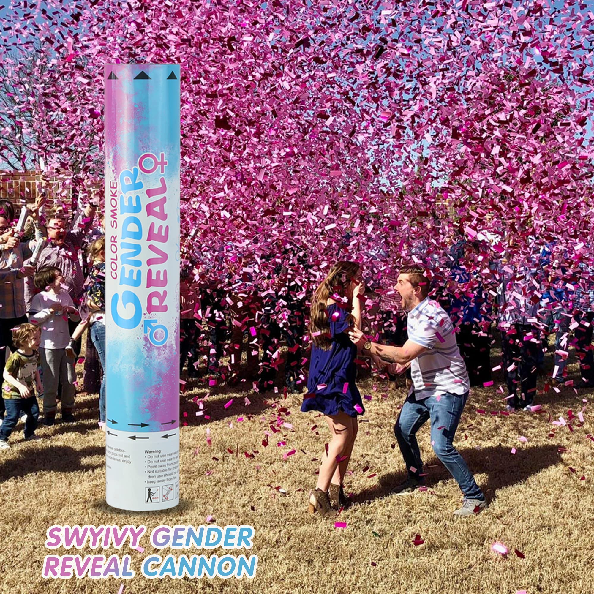 Buy SWYIVY Gender Reveal Powder Cannon Smoke Bomb, Biodegradable Boy or