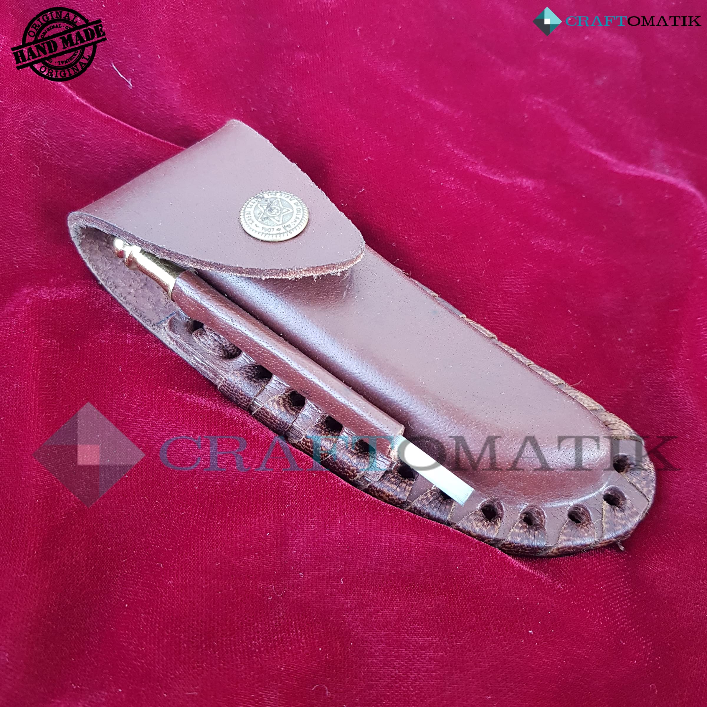 Coltello tascabile in acciaio damascato, coltello pieghevole Laguiole, corno di cervo, acciaio inox, manico in ottone, realizzato a mano, coltello damascato per esterni, FK03
