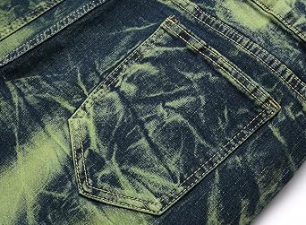 Men's Stretch Slim Fit Jeans Ripped Skinny Straight Leg Distressed Comfort Flex Waist Fashion Biker Denim Pants