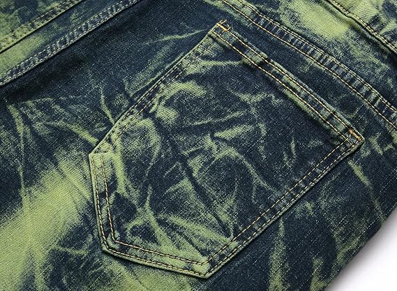 Men's Stretch Slim Fit Jeans Ripped Skinny Straight Leg Distressed Comfort Flex Waist Fashion Biker Denim Pants