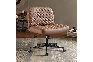 Criss Cross Chair with Wheels Leather