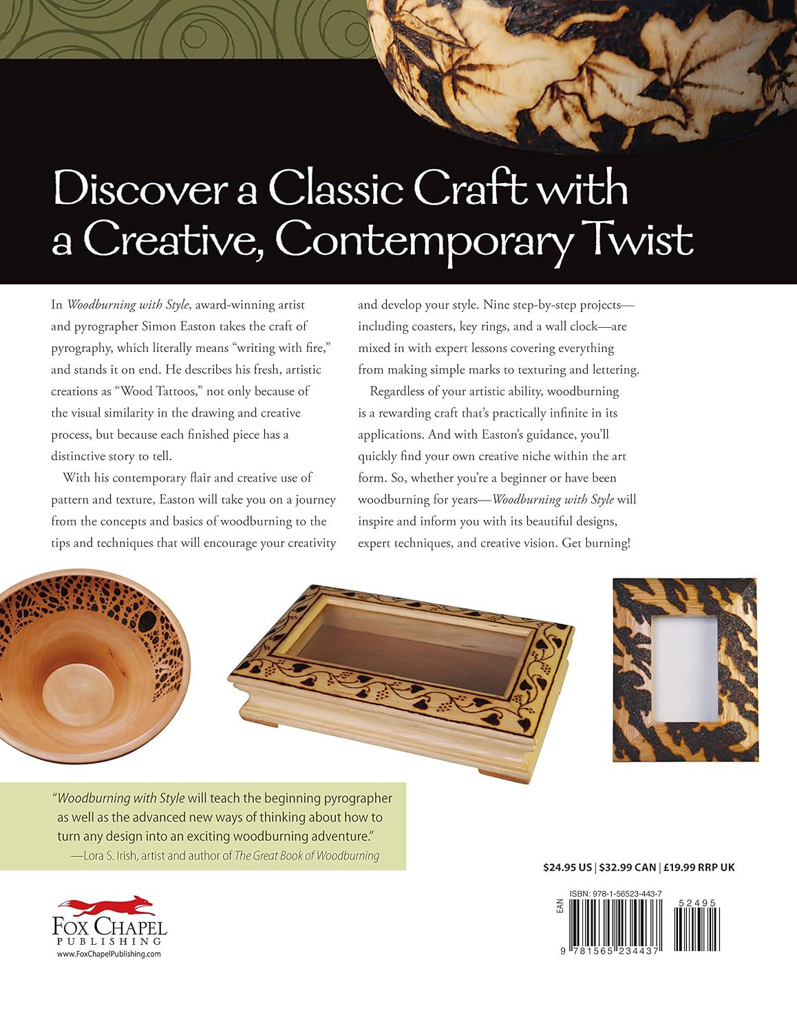 Woodburning with Style: Pyrography Lessons and Projects with a Modern Flair (Fox Chapel Publishing) Hands-On Instructional Guide with 9 Step-by-Step Skill-Building Projects from Artist Simon Easton