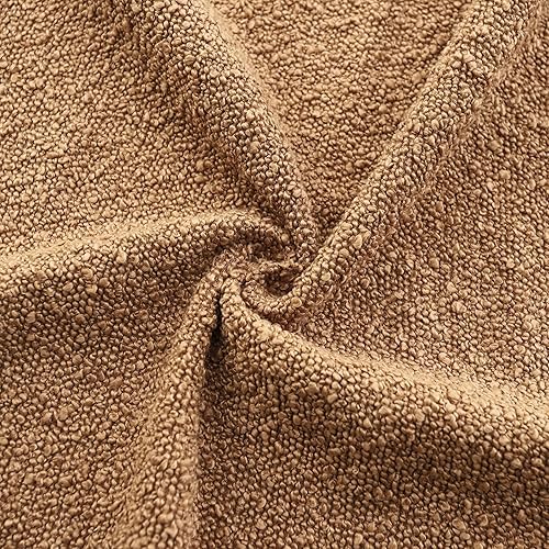 Miniatura 3 de ROMANDECO Boucle - Juego de 2 fundas de almohada decorativas para sofá, 18 x 18 pulgadas, tabaco