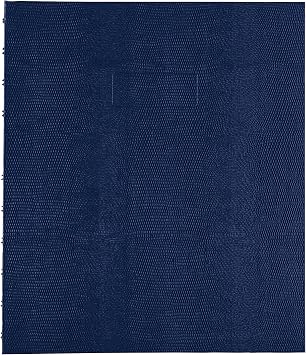 Blueline MiracleBindTM Notebook, Refillable, Lizard-Like Hard Cover, 11" x 9-1/16", 150 Ruled Pages, Indigo Blue AF11150.82