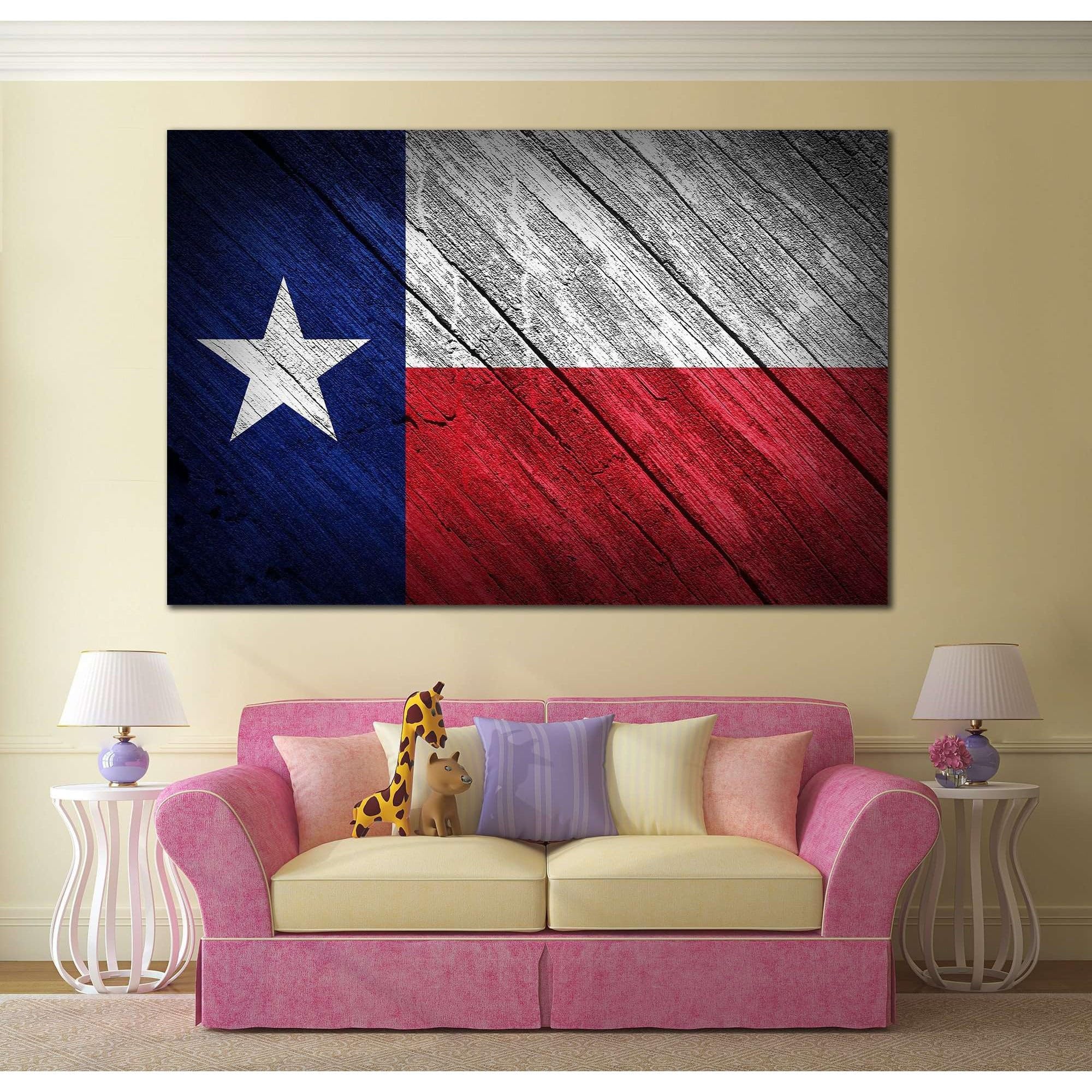 Tableau Texas flag 826 ZELLART décoration murale prête à poser - 3